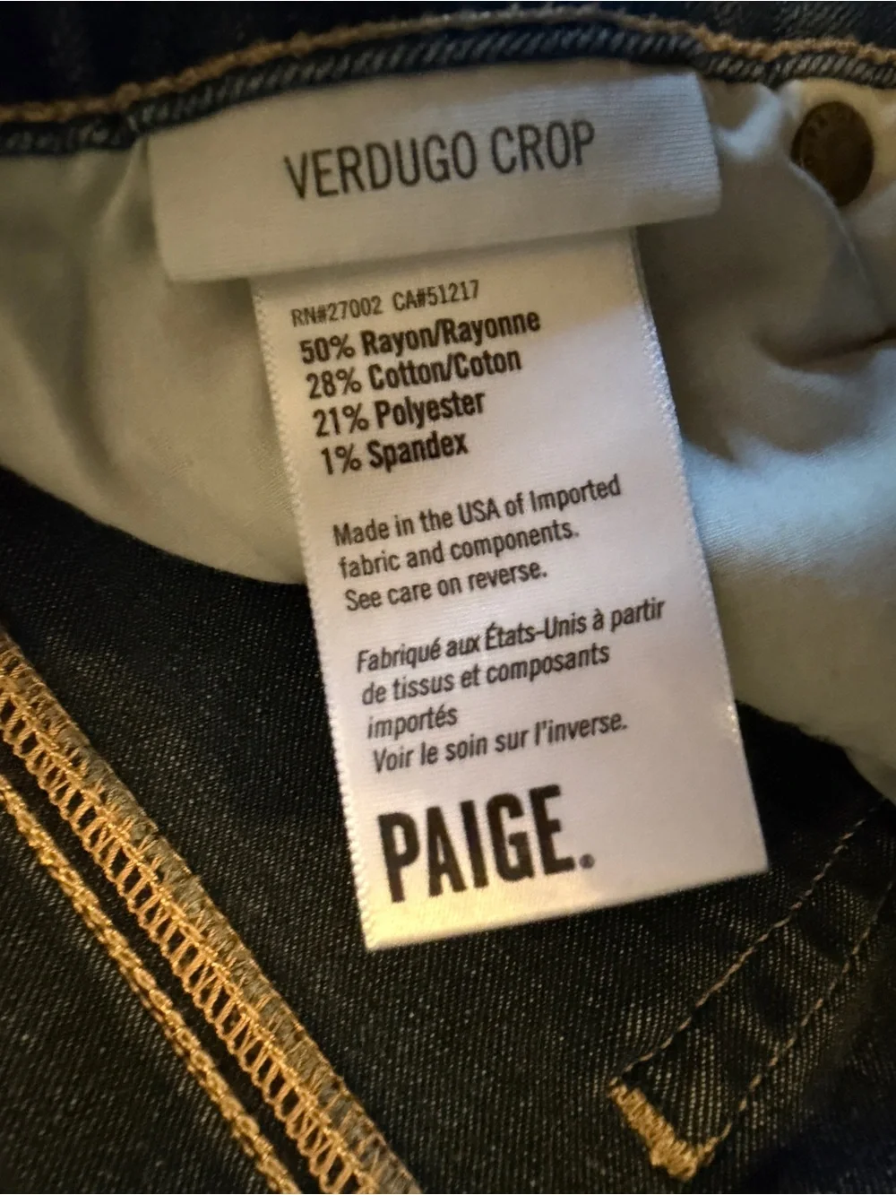 PAIGE Verdugo Crop Jeans
